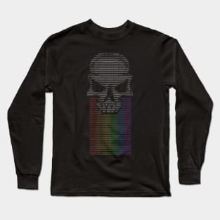 Hacker Puke Skull Long Sleeve T-Shirt